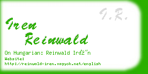 iren reinwald business card